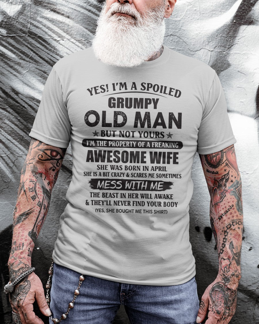 Awesome wife April - Perfect gift for husband from wife - NGHL04 (SKU96-68-04)