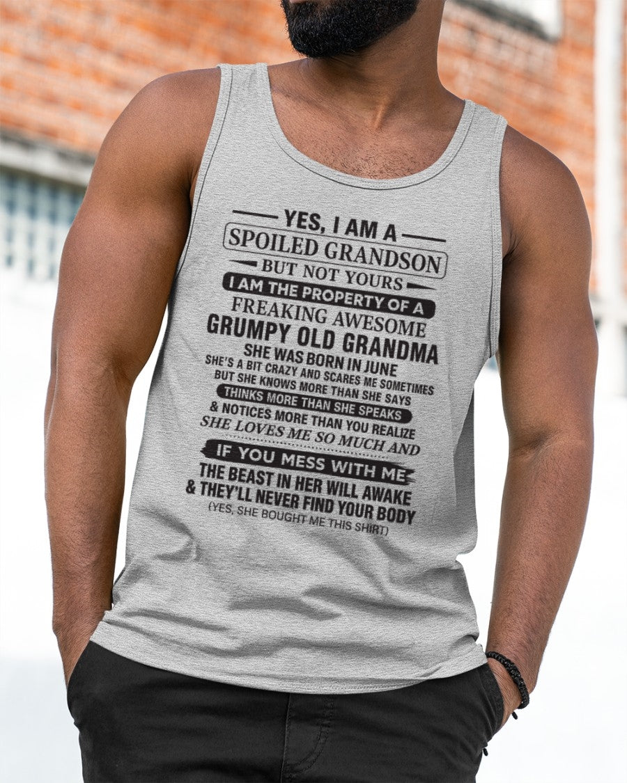 Yes I’m A Stubborn Grandson T-Shirt – Birthday Gift From June Grandma / Woman - NGHL06 (SKU10-171-06)