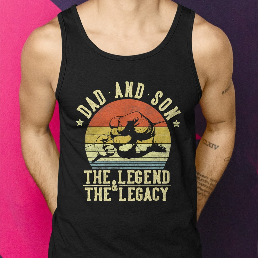 Dad and Son The Legend And The Legacy Gifts Dad T-Shirt - Gift From Dad Unisex T-Shirt/Hoodie - NGHL00 (SKUT-2310EMAILDS-09)