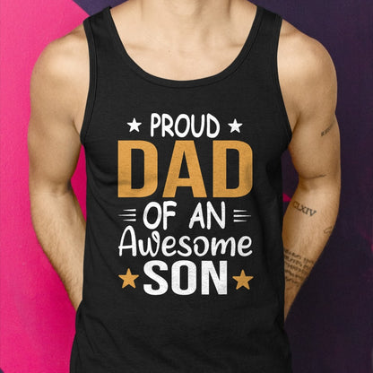 Men Proud Dad Of A Boy An Awesome Son Father's Day T-Shirt - Gift From Dad Unisex T-Shirt/Hoodie - NGHL00 (SKUT-2310EMAILDS-38)
