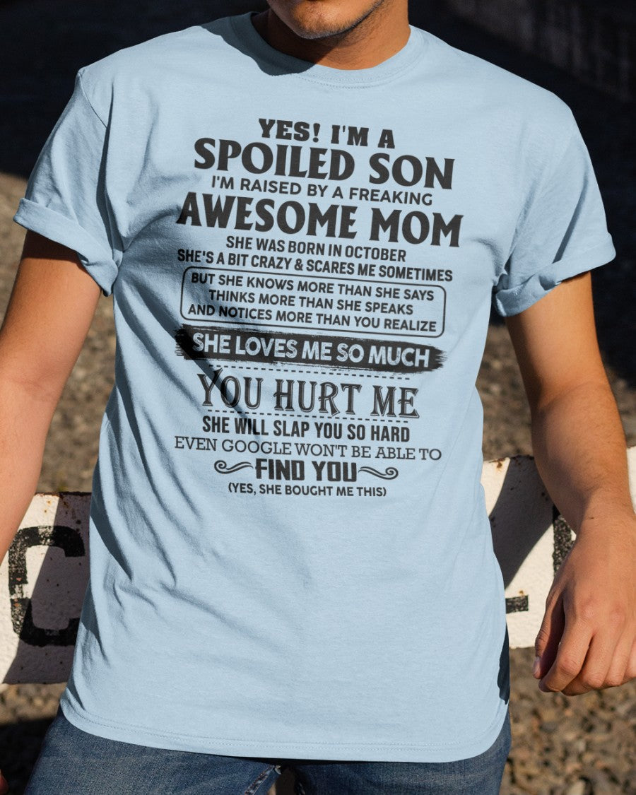October - Awesome Mom - Perfect gift for son From Mom - NGHL10 (SKU-SPW-10)