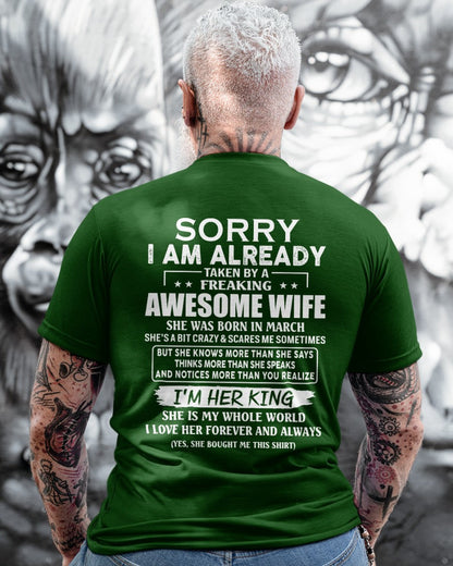Awesome wife March - Perfect gift for your husband - NGHL03 (SKU68-79-03)