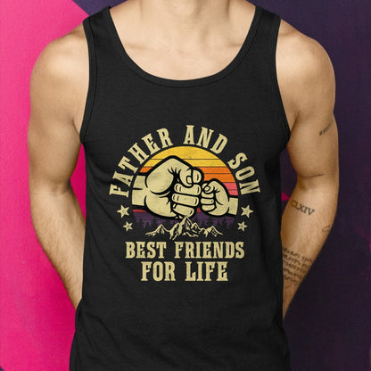 Father and Son Best Friends for Life Gifts Birthday Dad T-Shirt - Gift From Dad Unisex T-Shirt/Hoodie - NGHL00 (SKUT-2310EMAILDS-20)