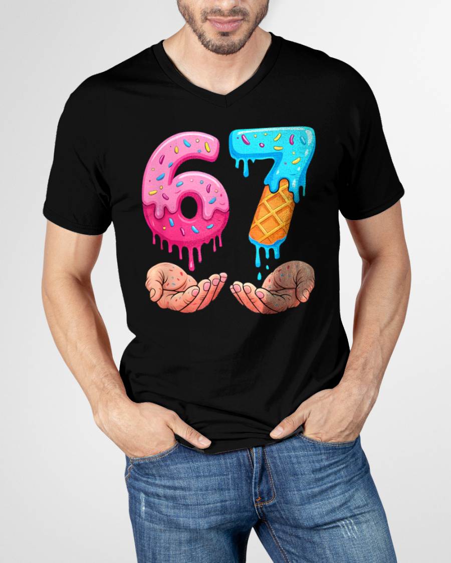 ICE CREAM 6 7 - UNISEX MEME T-SHIRT - NGHL00