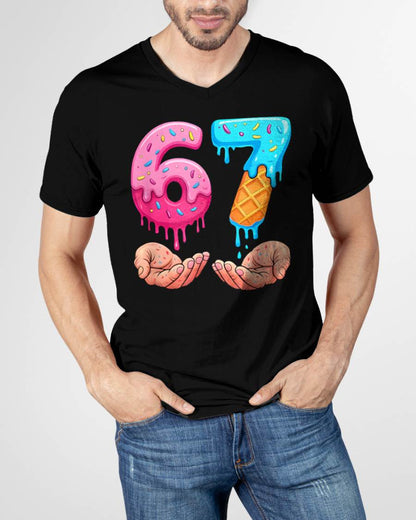 ICE CREAM 6 7 - UNISEX MEME T-SHIRT - NGHL00