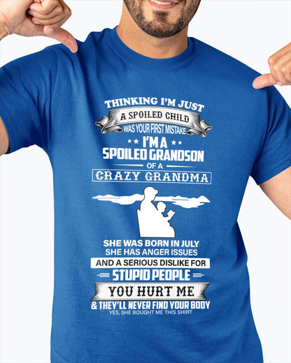Spoiled by Grandma Shirt July Edition – From Grandma to Grandson NGHL07 (SKU-GMS2-07)