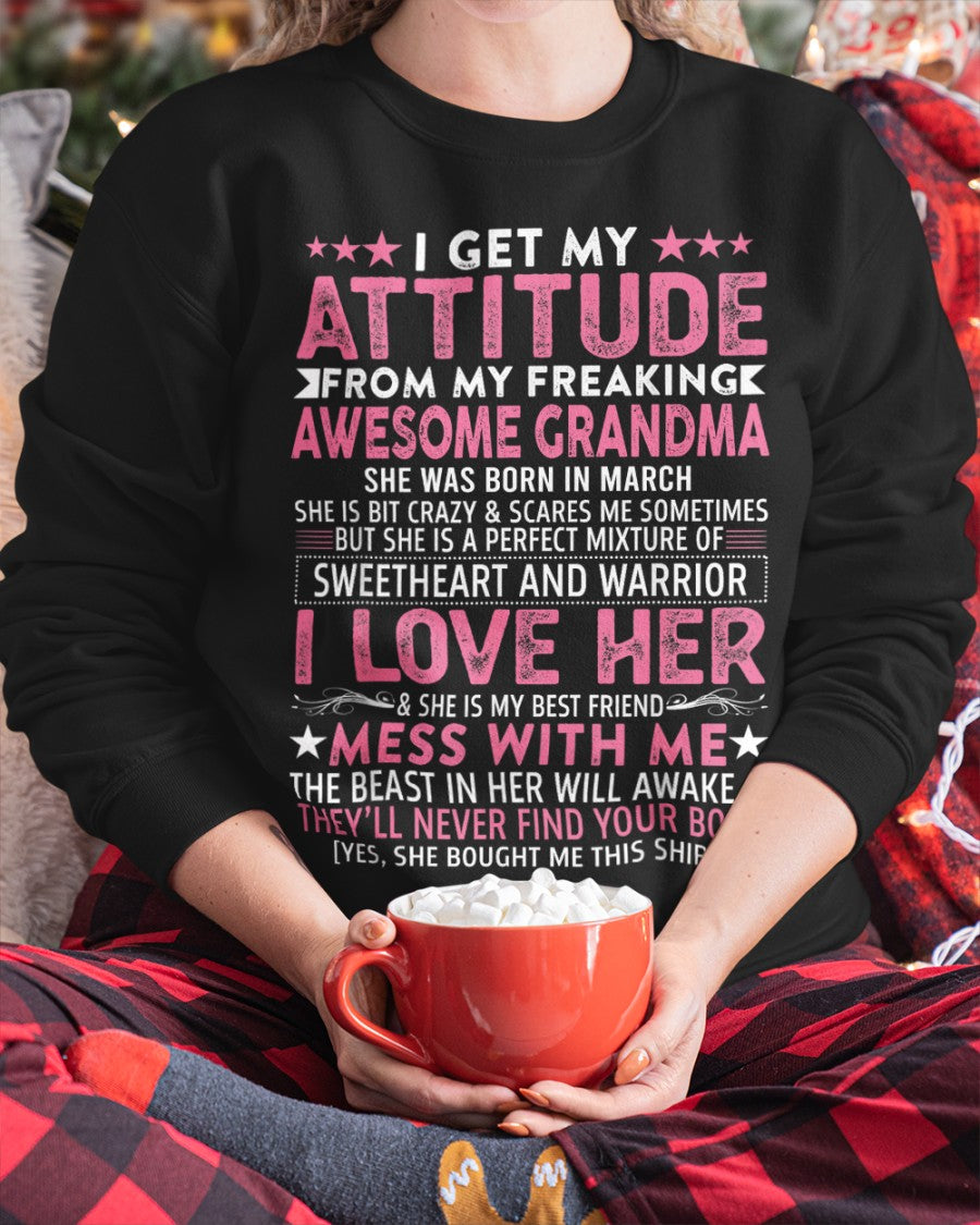 I GET MY ATTITUDE FROM MY GRANDMA MARCH EDITION – FROM GRANDMA TO GRANDDAUGHTER NGHL03 (SKU07-163-03)
