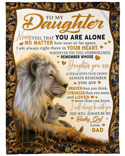 Love Your Dad Blanket - Gift For Daughter From Dad - To My Daughter (SKUB06-118)