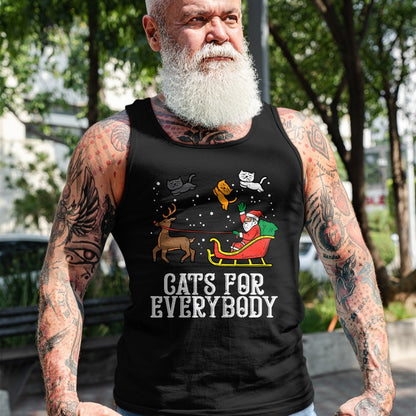 Cats For Everybody Christmas Cat Funny Xmas Women Santa T-Shirt - Christmas Unisex T-Shirt/Hoodie/Sweatshirt - NGHL00