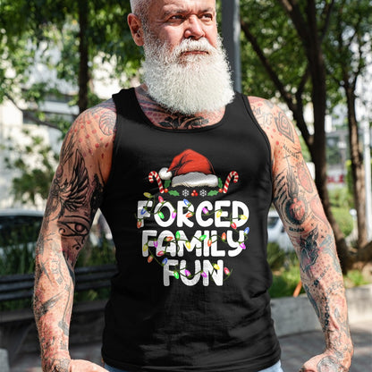 Forced Family Fun Christmas Pajamas Funny T-Shirt - Christmas Unisex T-Shirt/Hoodie/Sweatshirt - NGHL00