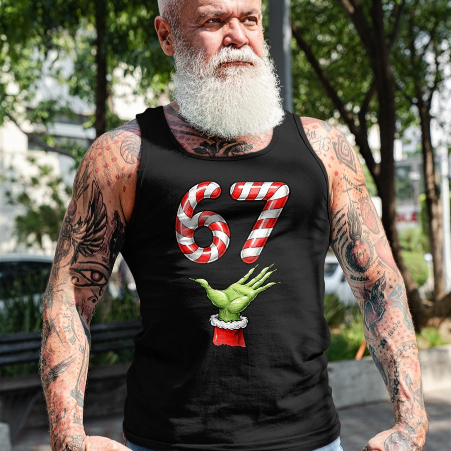 Santa Six Seven 67 Meme Christmas 67 Candy Cane Kids Boys T-Shirt - Christmas Unisex T-Shirt/Hoodie/Sweatshirt - NGHL00