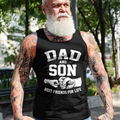 Dad and Son Best Friends for Life Fathers Day Dad and Son T-Shirt - Gift From Dad Unisex T-Shirt/Hoodie - NGHL00 (SKUT-2310EMAILDS-08)