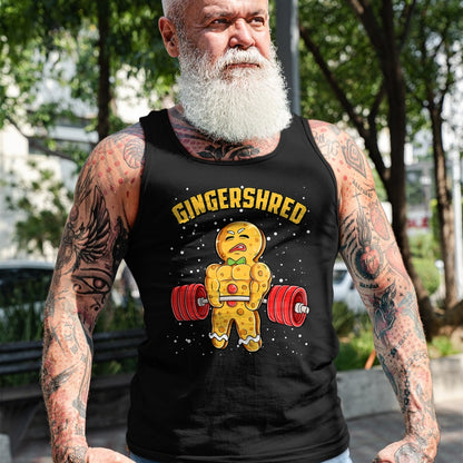 Gingershred Funny Gingerbread Man Gym Bodybuilding Christmas T-Shirt - Christmas Unisex T-Shirt/Hoodie/Sweatshirt - NGHL00