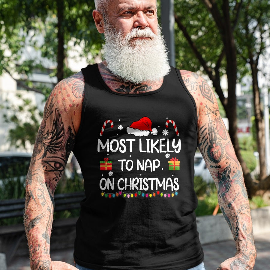 Most Likely To Nap On Christmas family funny matching T-Shirt - Christmas Unisex T-Shirt/Hoodie/Sweatshirt - NGHL00
