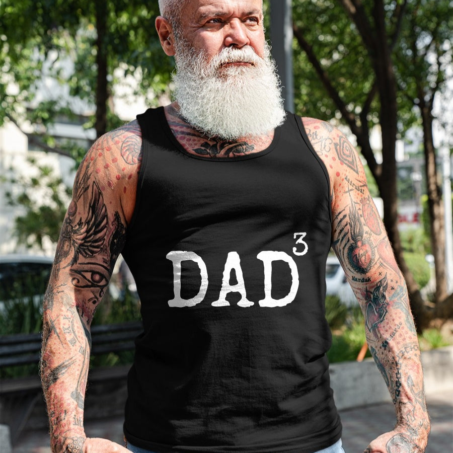 Father of 3 Gift from Kids Dad Cubed Dad to the Third Power T-Shirt - Gift From Dad Unisex T-Shirt/Hoodie - NGHL00 (SKUT-2310EMAILDS-24)