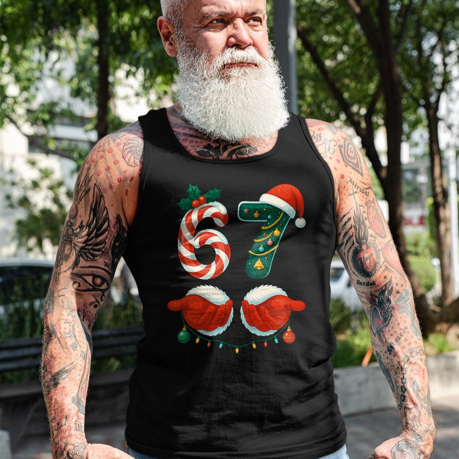 67 Christmas 6 7 Meme Pajamas Holiday Gen Alpha Slang T-Shirt - Christmas Unisex T-Shirt/Hoodie/Sweatshirt - NGHL00