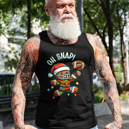 Funny Gingerbread Man Pajamas & PJs Xmas Holiday Oh Snap Gingerbreadman Christmas Football T-Shirt - Christmas Unisex T-Shirt/Hoodie/Sweatshirt - NGHL00