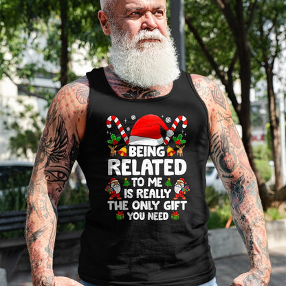 Being Related To Me Funny Christmas Family Xmas Pajamas T-Shirt - Christmas Unisex T-Shirt/Hoodie/Sweatshirt - NGHL00