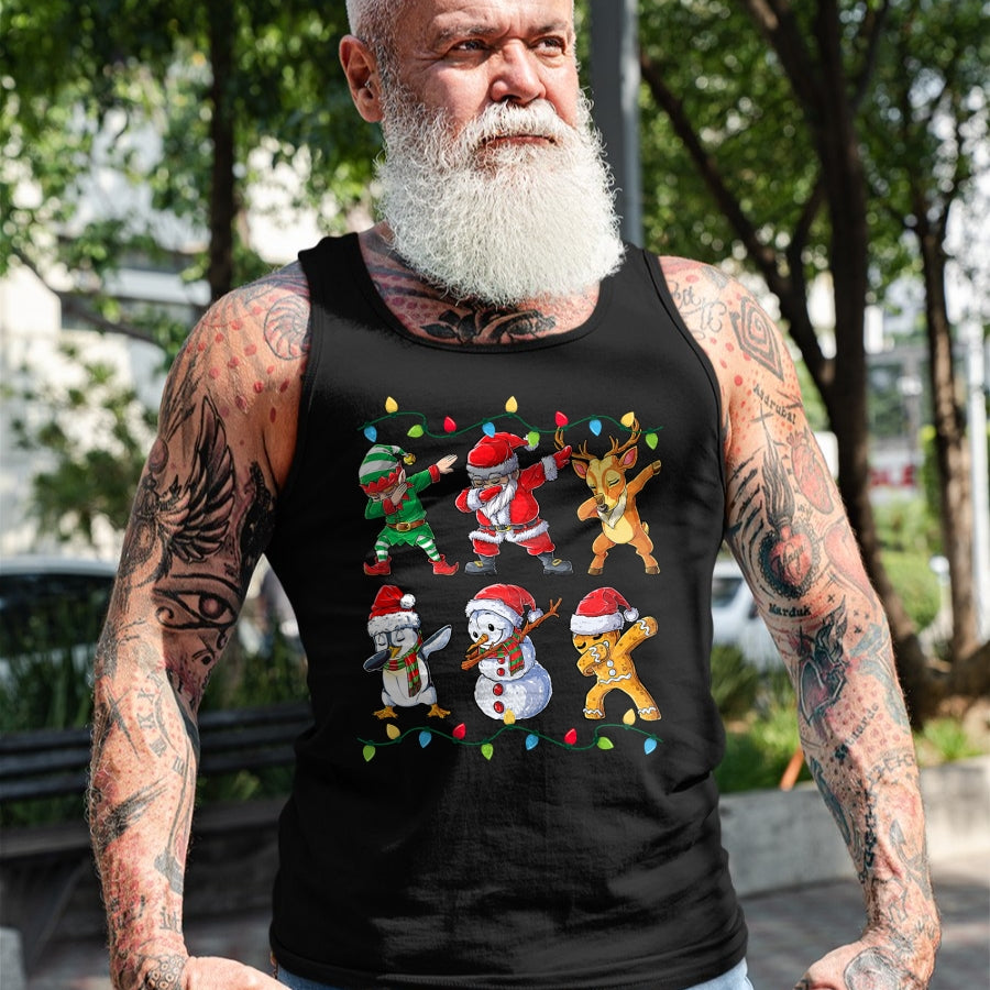 Dabbing Santa Elf Friends Christmas Boys Girls Men Xmas Dab T-Shirt - Christmas Unisex T-Shirt/Hoodie/Sweatshirt - NGHL00
