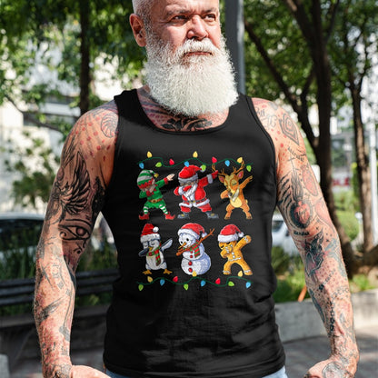 Dabbing Santa Elf Friends Christmas Boys Girls Men Xmas Dab T-Shirt - Christmas Unisex T-Shirt/Hoodie/Sweatshirt - NGHL00