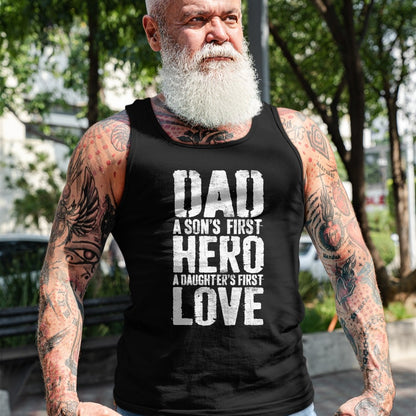 Dad A Sons First Hero A Daughters First Love Shirt Men Daddy T-Shirt - Gift From Dad Unisex T-Shirt/Hoodie - NGHL00 (SKUT-2310EMAILDS-07)