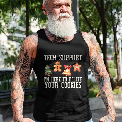 Christmas Tech Support Here To Delete Cookies Xmas Men Women T-Shirt - Christmas Unisex T-Shirt/Hoodie/Sweatshirt - NGHL00