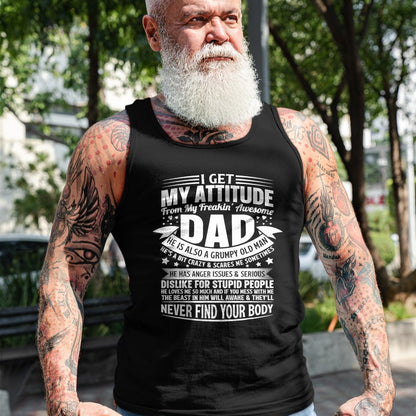 i get my attitude from my dad gifts for dad daughter son T-Shirt - Gift From Dad Unisex T-Shirt/Hoodie - NGHL00 (SKUT-2310EMAILDS-34)
