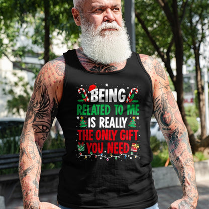 Being Related To Me Funny Christmas Family Xmas Pajamas T-Shirt  - Christmas Unisex T-Shirt/Hoodie/Sweatshirt - NGHL00