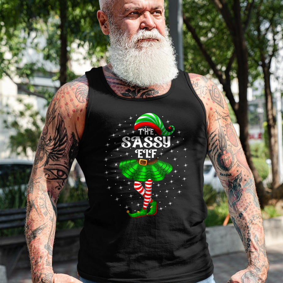 Xmas Family Matching Women Girls Mom The Sassy Elf Christmas T-Shirt - Christmas Unisex T-Shirt/Hoodie/Sweatshirt - NGHL00