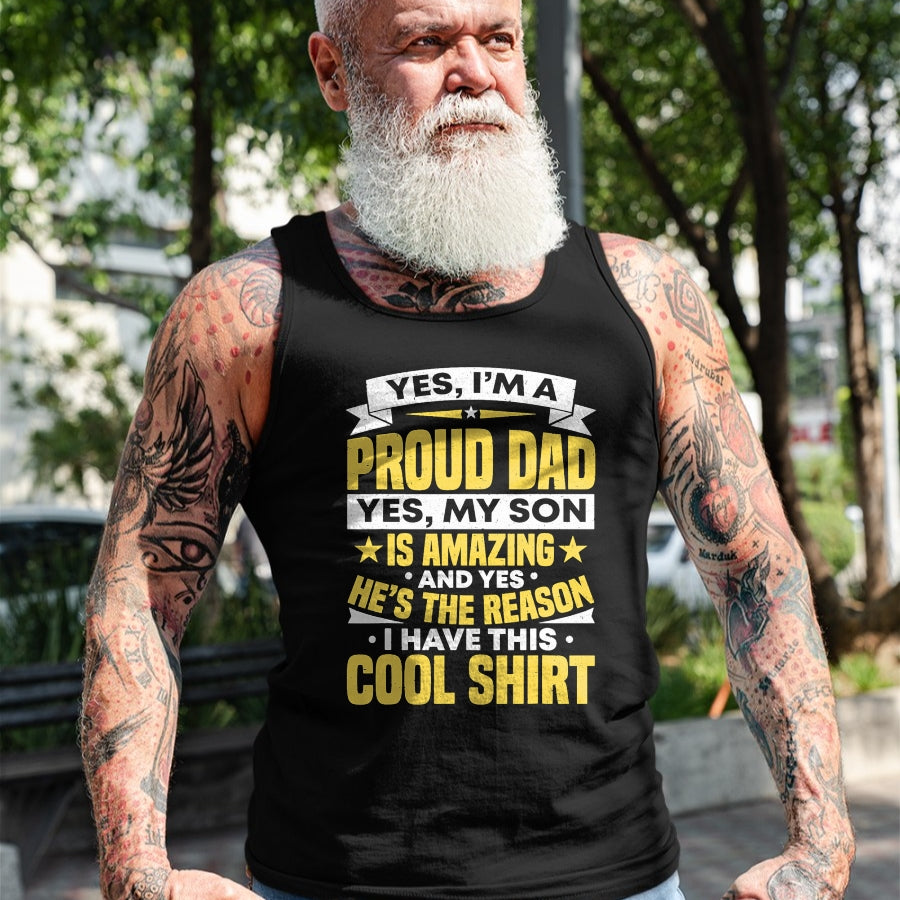 Proud Dad Of A Son Father's Day From Son T-Shirt- Gift From Dad Unisex T-Shirt/Hoodie - NGHL00 (SKUT-2310EMAILDS-42)
