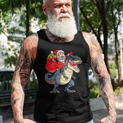 Dinosaur T rex Christmas Santa Boys Men Girls Xmas Squad T-Shirt - Christmas Unisex T-Shirt/Hoodie/Sweatshirt - NGHL00