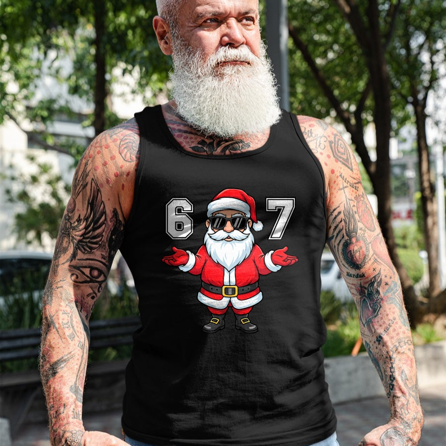 67 Meme Six Seven 6 7 Funny Santa Matching Xmas 67 Christmas T-Shirt - Christmas Unisex T-Shirt/Hoodie/Sweatshirt - NGHL00