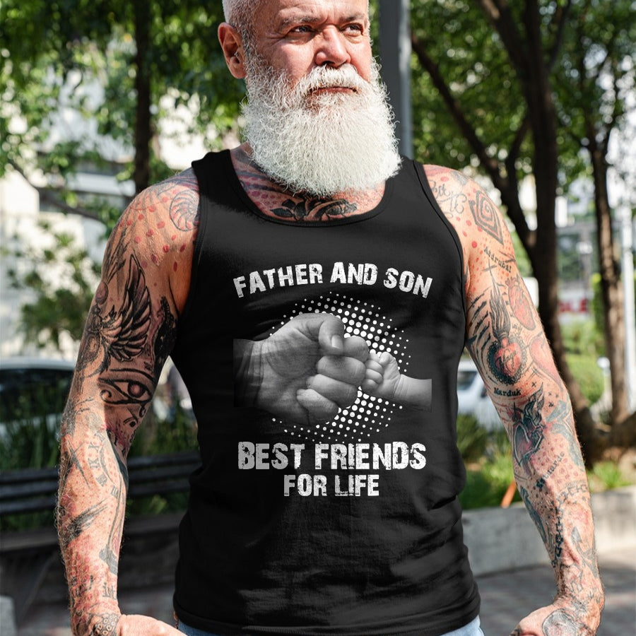 Father Son Best Friends for Life Fist Bump Matching T-Shirts T-Shirt - Gift From Dad Unisex T-Shirt/Hoodie - NGHL00 (SKUT-2310EMAILDS-25)