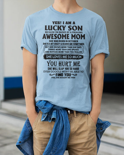 October - Yes! I'm A Lucky Son - Perfect gift for your son (SKU-LKW-10)