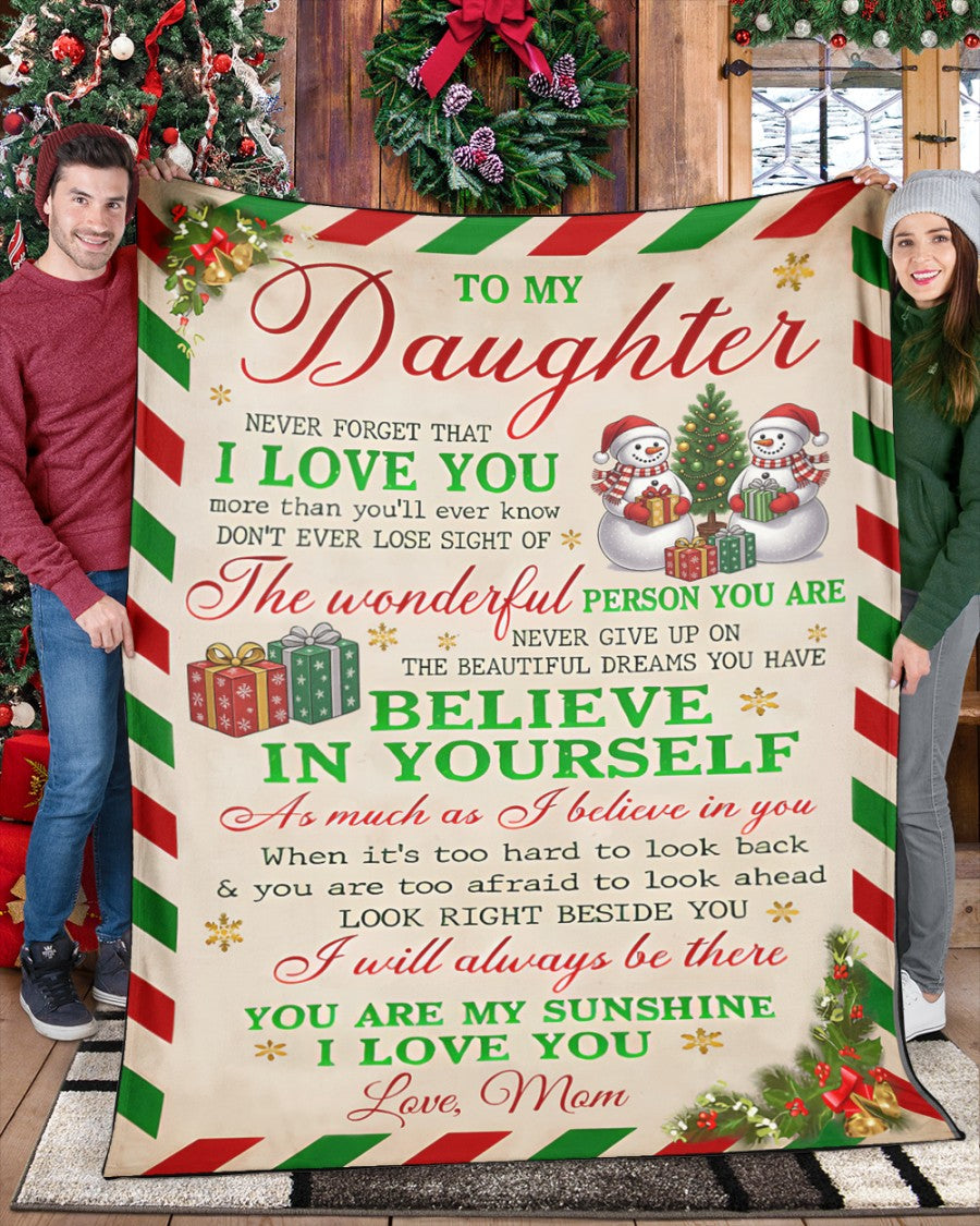 TO MY DAUGHTER - GIFT FOR DAUGHTER - Sherpa Fleece Blanket From Mom