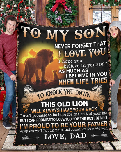 To my Son Love, dad - Blanket