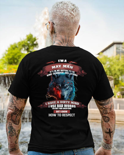 MAY - KNOW HOW TO RESPECT - BIRTHDAY T-SHIRT FOR MEN - NGHL05 (SKU12-162-05)