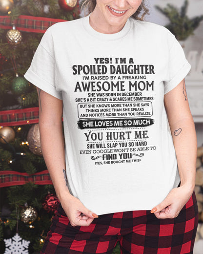 December - Spoiled Daughter - Perfect gift for your daughter (SKU-MD01-12)