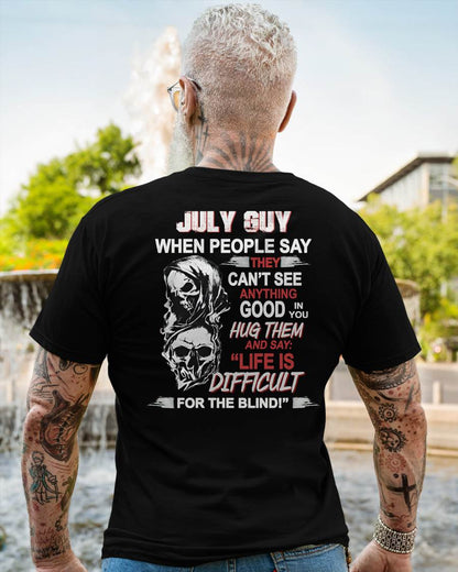 JULY -  HUG THEM AND SAY... - BIRTHDAY T-SHIRT FOR MEN - NGHL07 (SKU12-253-07)