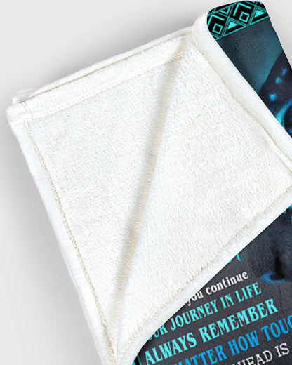 To my son - Gift for son Fleece Blanket From Mom