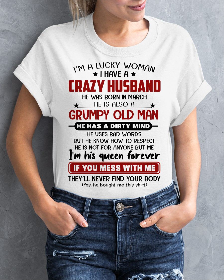 MARCH - TO MY WIFE - I'M A LUCKY WOMAN - GIFT FROM HUSBAND - NGHL03 (SKU12-282-03)