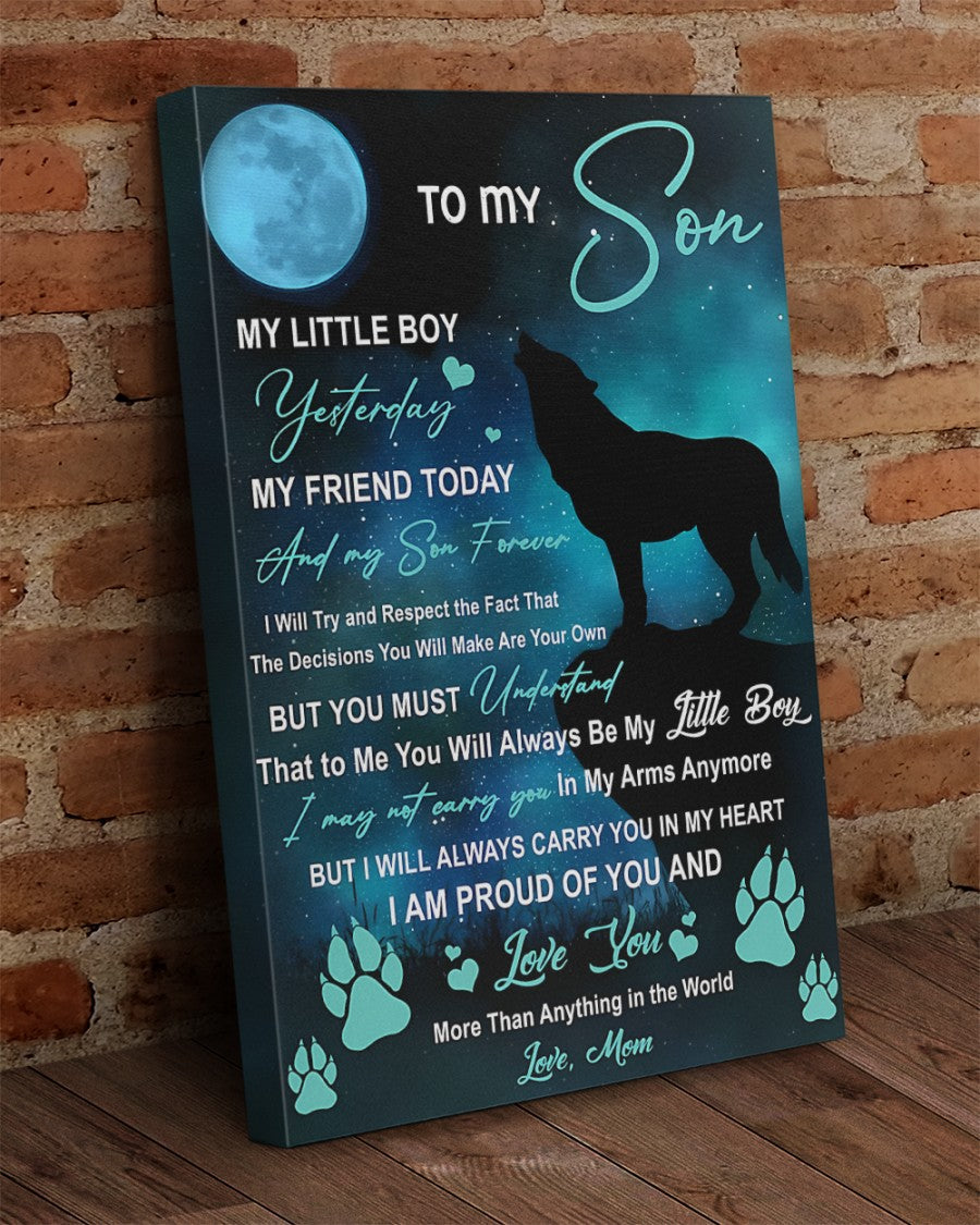To My Son From Mom Canvas