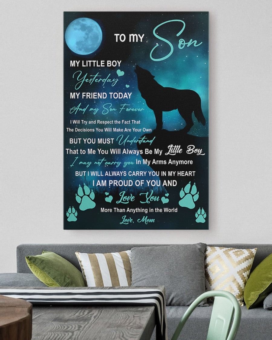 To My Son From Mom Canvas