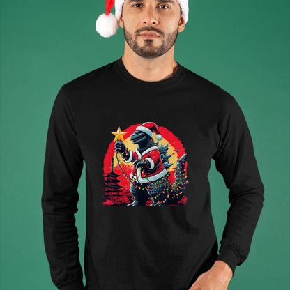 Xmas Christmas Santazilla Funny Holiday Monster Dinosaur T-Shirt - Christmas Unisex T-Shirt/Hoodie/Sweatshirt - NGHL00