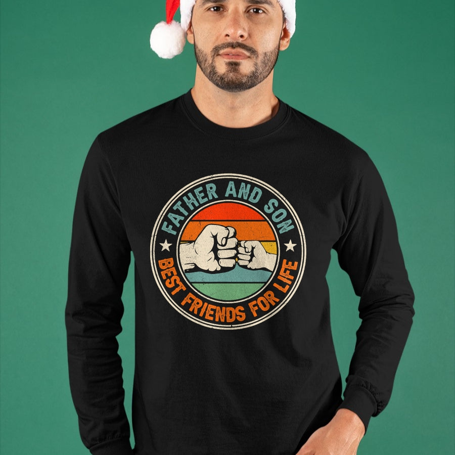 Father And Son Best Friends For Life Matching Father's Day T-Shirt - Gift From Dad Unisex T-Shirt/Hoodie - NGHL00 (SKUT-2310EMAILDS-21)
