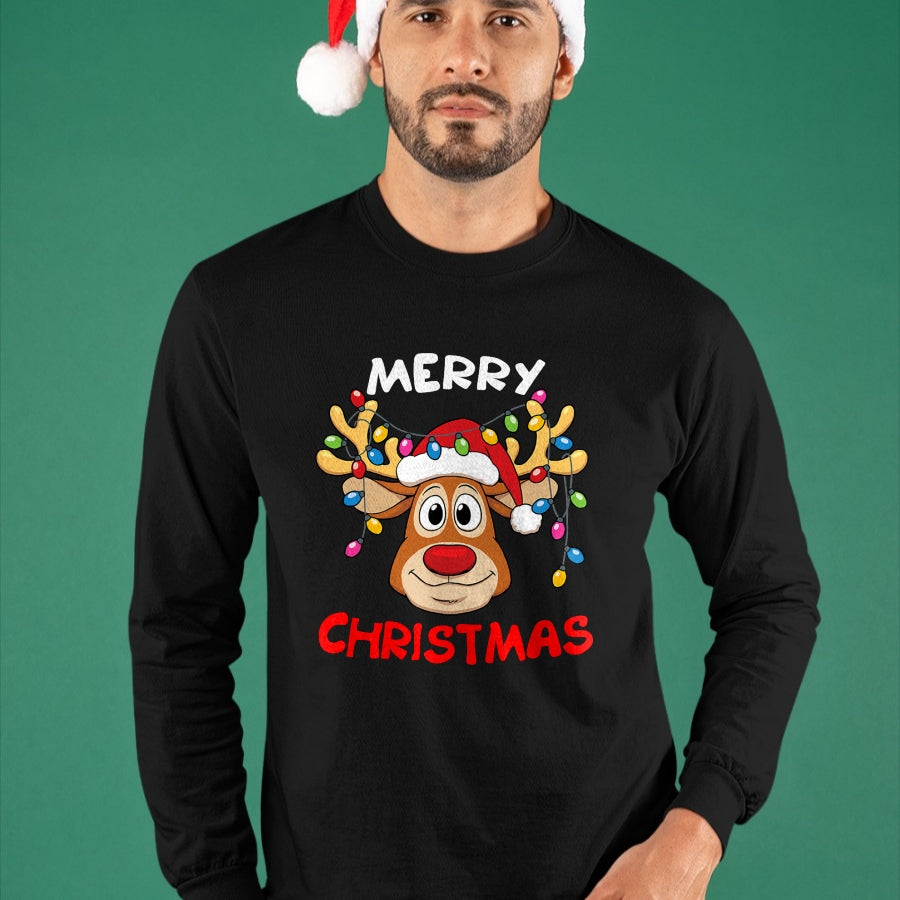 Merry Christmas Reindeer Xmas Family Men Women T-Shirt - Christmas Unisex T-Shirt/Hoodie/Sweatshirt - NGHL00