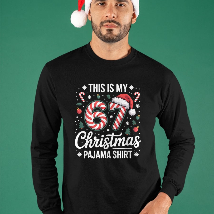 This My 67 Christmas Pajama 67 Meme Gen Alpha Boys Girls T-Shirt - Christmas Unisex T-Shirt/Hoodie/Sweatshirt - NGHL00