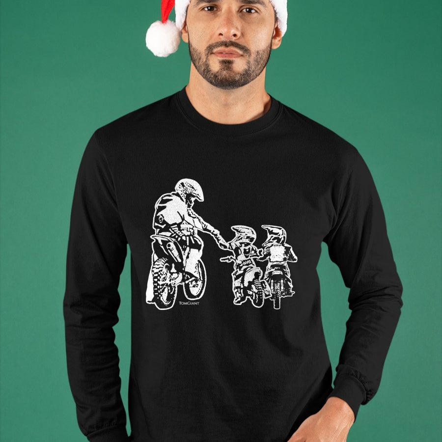 Dirt Bike Motorcycle Motocross Father Biker Son Sons Dad T-Shirt - Gift From Dad Unisex T-Shirt/Hoodie - NGHL00 (SKUT-2310EMAILDS-18)