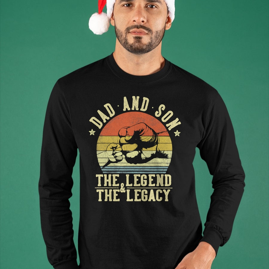 Dad and Son The Legend And The Legacy Gifts Dad T-Shirt - Gift From Dad Unisex T-Shirt/Hoodie - NGHL00 (SKUT-2310EMAILDS-09)
