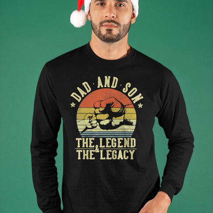 Dad and Son The Legend And The Legacy Gifts Dad T-Shirt - Gift From Dad Unisex T-Shirt/Hoodie - NGHL00 (SKUT-2310EMAILDS-09)